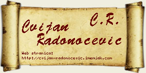 Cvijan Radonoćević vizit kartica